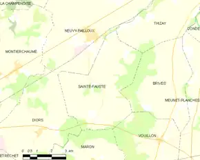 Poziția localității Sainte-Fauste