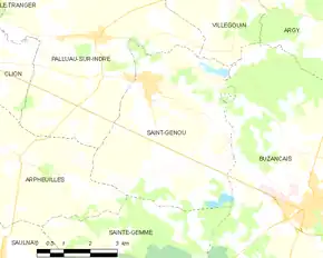 Poziția localității Saint-Genou