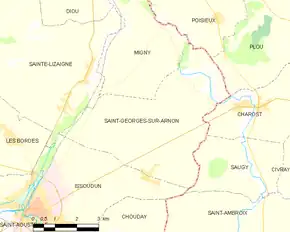 Poziția localității Saint-Georges-sur-Arnon