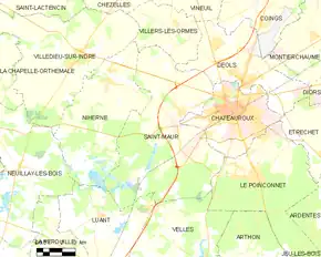 Poziția localității Saint-Maur