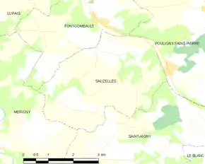 Poziția localității Sauzelles