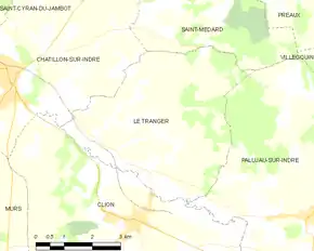 Poziția localității Le Tranger