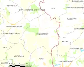 Poziția localității Vicq-Exemplet