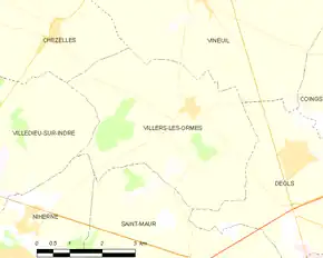 Poziția localității Villers-les-Ormes