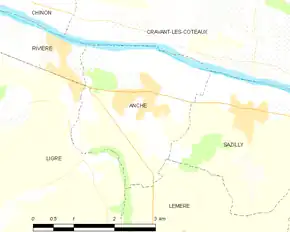 Poziția localității Anché