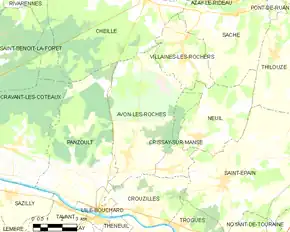 Poziția localității Avon-les-Roches