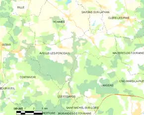 Poziția localității Avrillé-les-Ponceaux