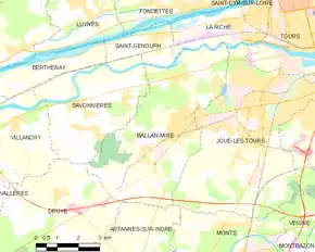 Poziția localității Ballan-Miré