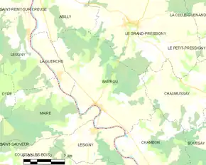 Poziția localității Barrou