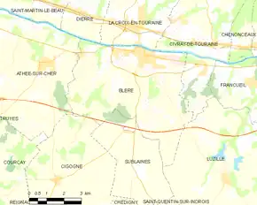 Poziția localității Bléré