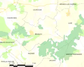 Poziția localității Braslou