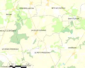 Poziția localității La Celle-Guenand