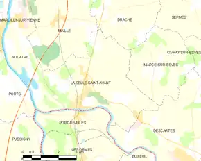 Poziția localității La Celle-Saint-Avant