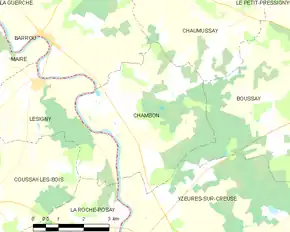 Poziția localității Chambon