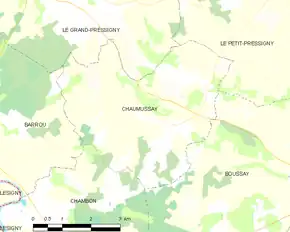 Poziția localității Chaumussay