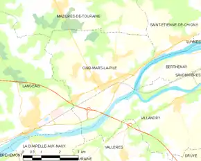Poziția localității Cinq-Mars-la-Pile