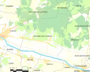 Poziția localității Cravant-les-Côteaux