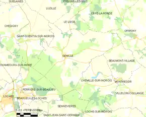 Poziția localității Genillé