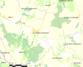 Poziția localității Le Grand-Pressigny