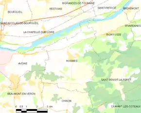 Poziția localității Huismes