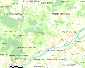 Poziția localității Langeais