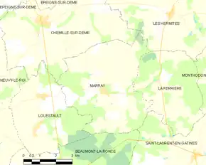 Poziția localității Marray