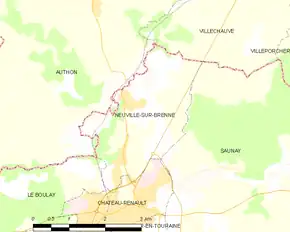 Poziția localității Neuville-sur-Brenne