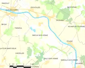 Poziția localității Parçay-sur-Vienne
