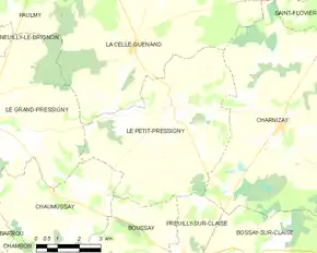 Poziția localității Le Petit-Pressigny
