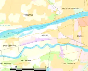 Poziția localității La Riche