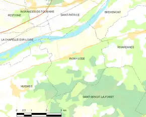 Poziția localității Rigny-Ussé