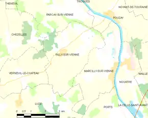 Poziția localității Rilly-sur-Vienne