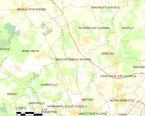 Poziția localității Saint-Antoine-du-Rocher