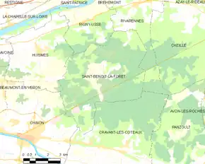 Poziția localității Saint-Benoît-la-Forêt