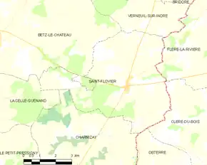 Poziția localității Saint-Flovier