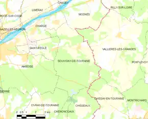Poziția localității Souvigny-de-Touraine
