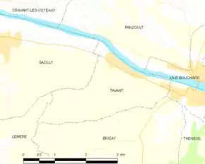 Poziția localității Tavant