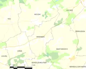 Poziția localității Varennes