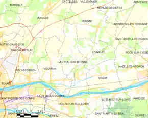 Poziția localității Vernou-sur-Brenne