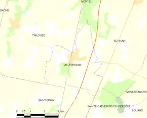 Poziția localității Villeperdue