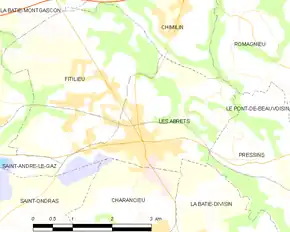 Poziția localității Les Abrets