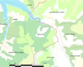 Poziția localității Beaufin