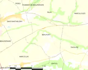 Poziția localității Beaufort