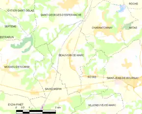 Poziția localității Beauvoir-de-Marc