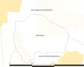 Poziția localității Bressieux