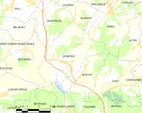 Poziția localității Châbons