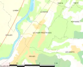 Poziția localității Le Champ-près-Froges