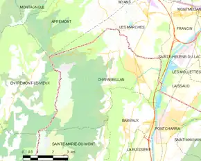 Poziția localității Chapareillan