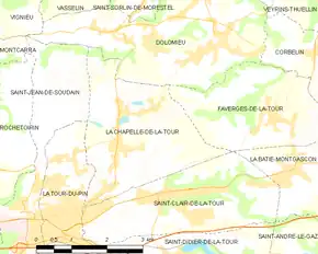 Poziția localității La Chapelle-de-la-Tour