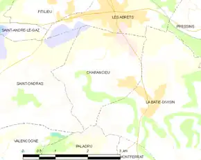 Poziția localității Charancieu